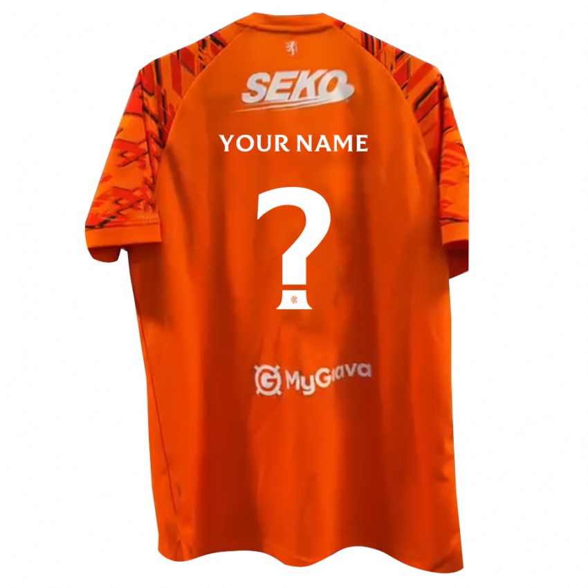 נשים גלאזגו ריינג'רס לבן כתום חולצת שוער 2025/26 חולצה קצרה