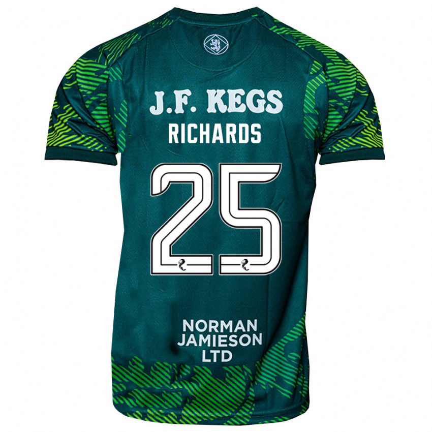 נשים Dave Richards #25 ירוק לבן חולצת שוער 2025/26 חולצה קצרה