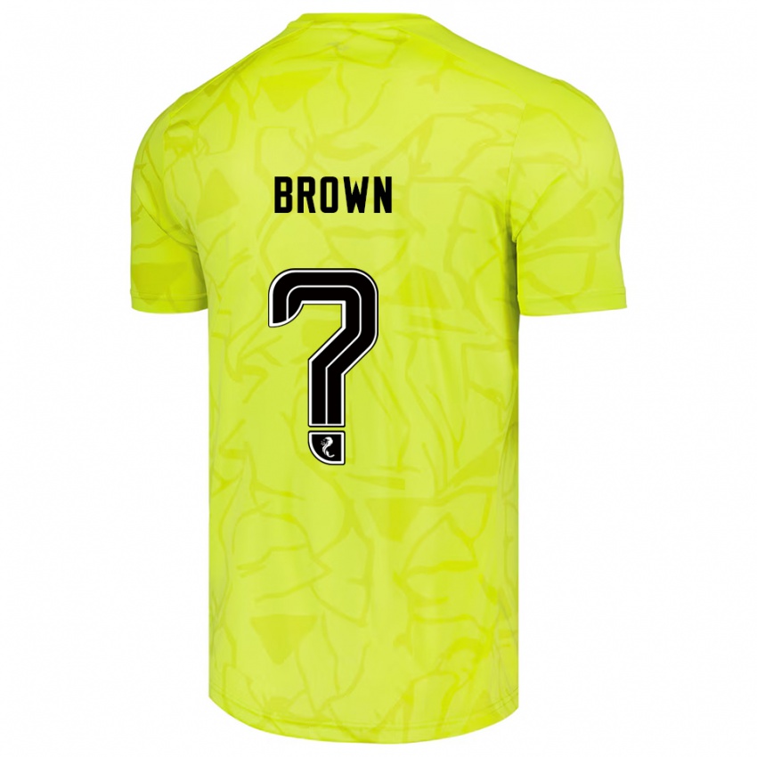 נשים Fraser Brown #0 שחור צהוב חולצת שוער 2025/26 חולצה קצרה