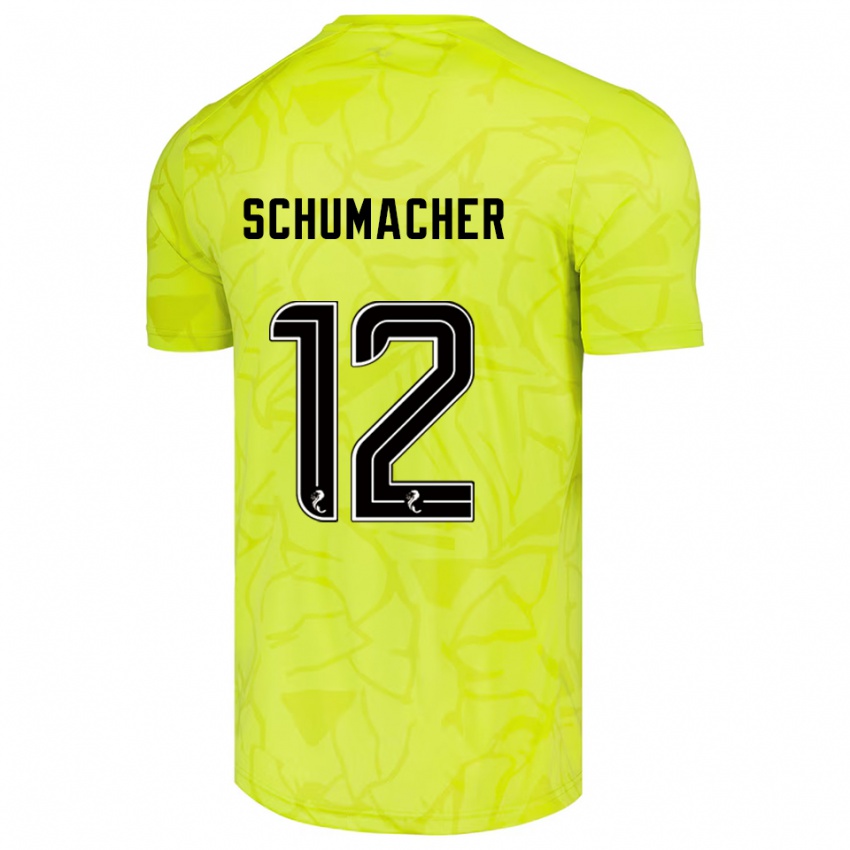 נשים נועה שומאכר #12 שחור צהוב חולצת שוער 2025/26 חולצה קצרה