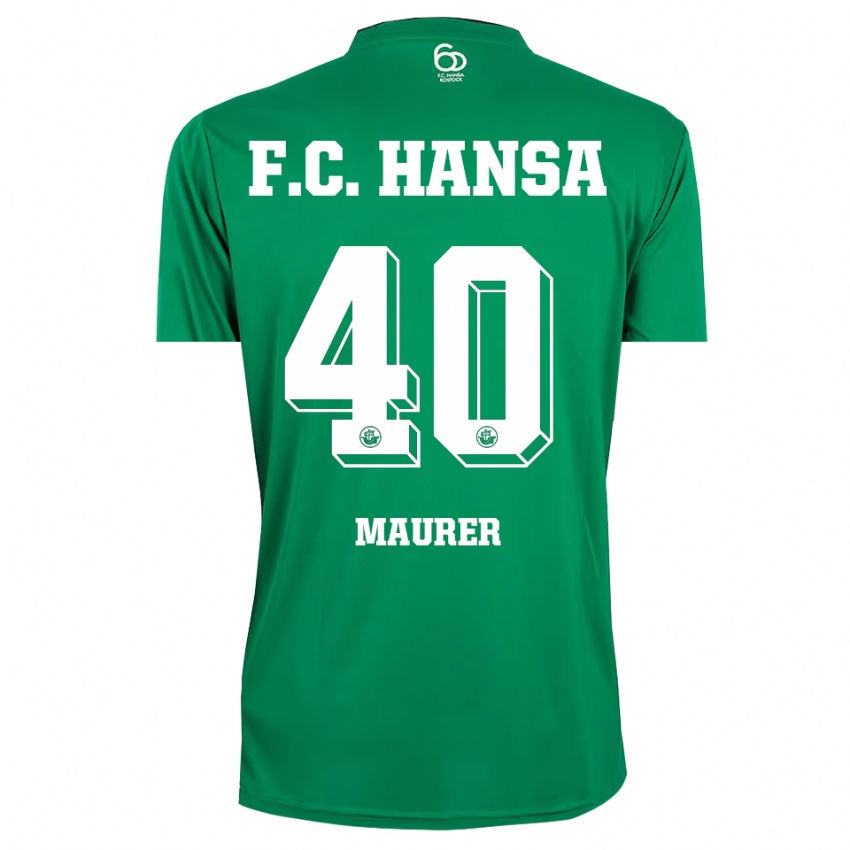 נשים Erik Maurer #40 ירוק כהה לבן חולצת שוער 2025/26 חולצה קצרה