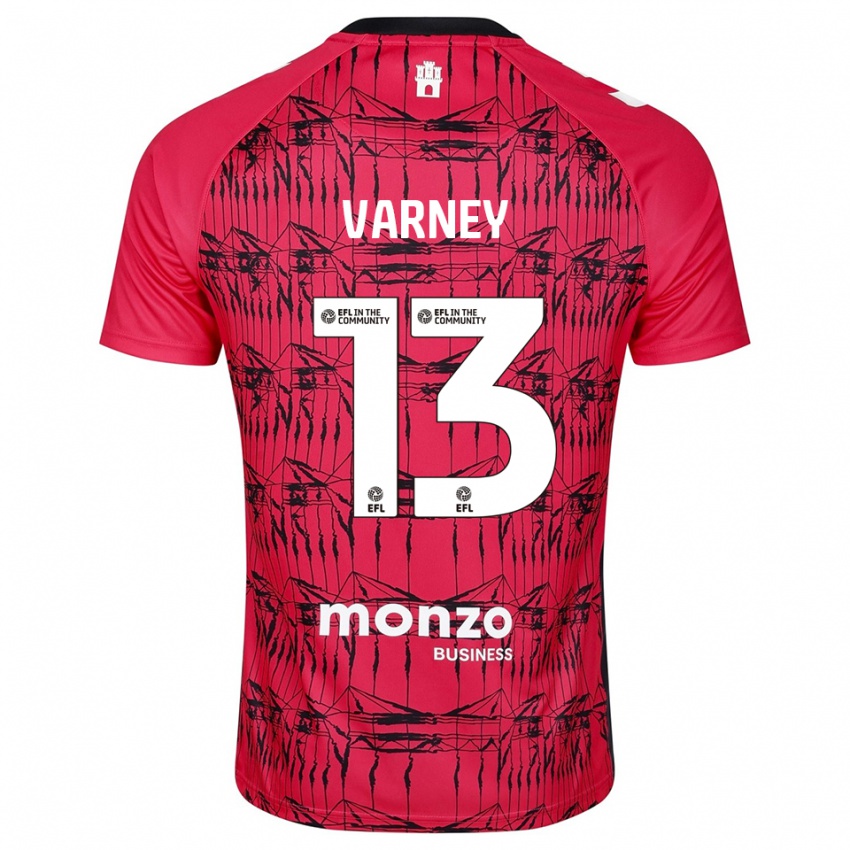 נשים Oscar Varney #13 לבן אדום חולצת שוער 2025/26 חולצה קצרה