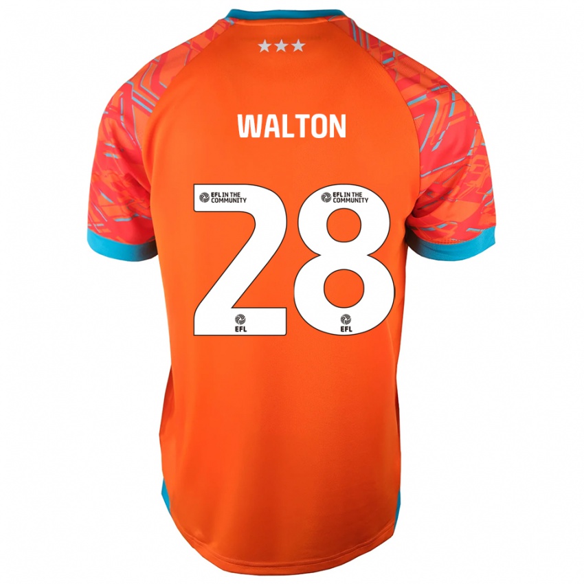 נשים כריסטיאן וולטון #28 לבן כתום חולצת שוער 2025/26 חולצה קצרה