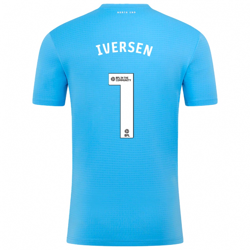 נשים דניאל איברסן #1 לבן כחול חולצת שוער 2025/26 חולצה קצרה