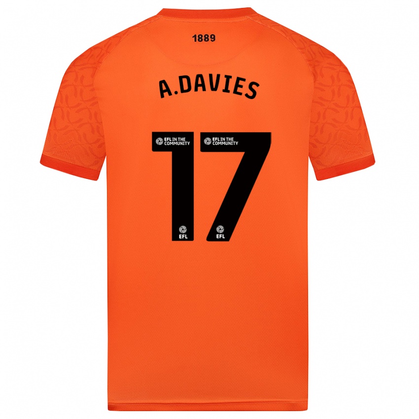 נשים אדם דייוויס #17 שחור כתום חולצת שוער 2025/26 חולצה קצרה