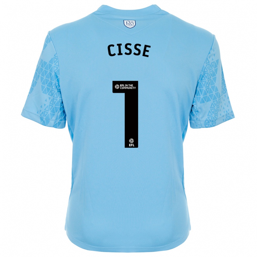 נשים בן סיסה #1 כחול שמיים שחור חולצת שוער 2025/26 חולצה קצרה