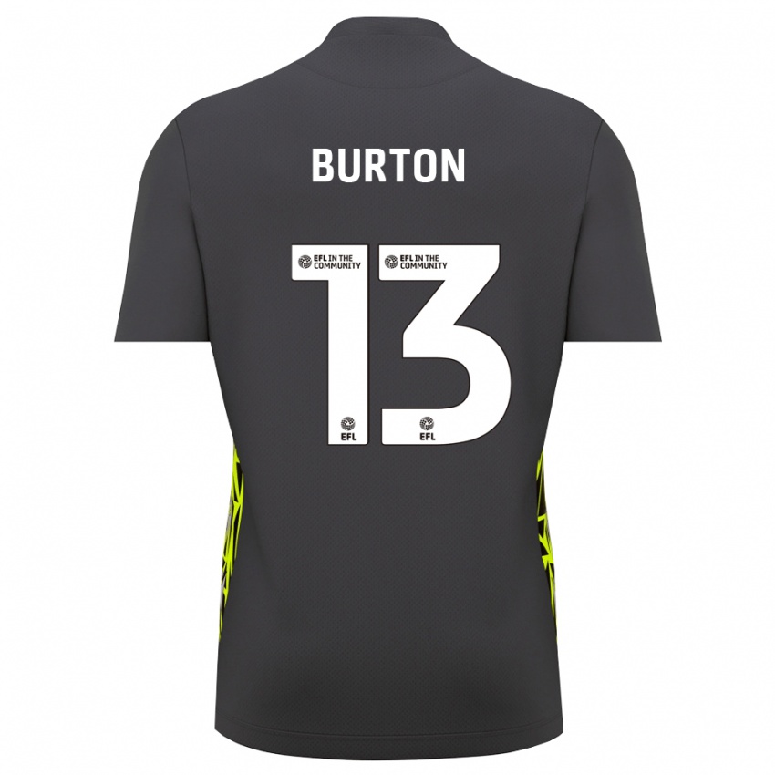 נשים קאלום ברטון #13 ירוק יער אפור חולצת שוער 2025/26 חולצה קצרה