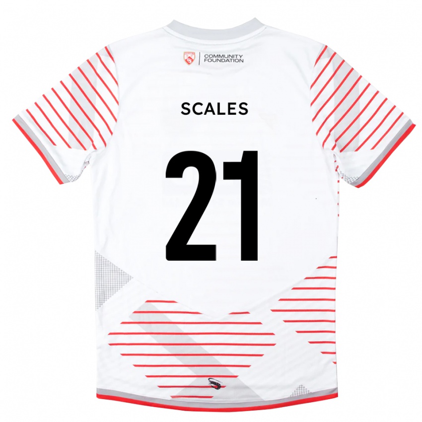 נשים אלפי מארלו סקיילס #21 אדום לבן חולצת שוער 2025/26 חולצה קצרה