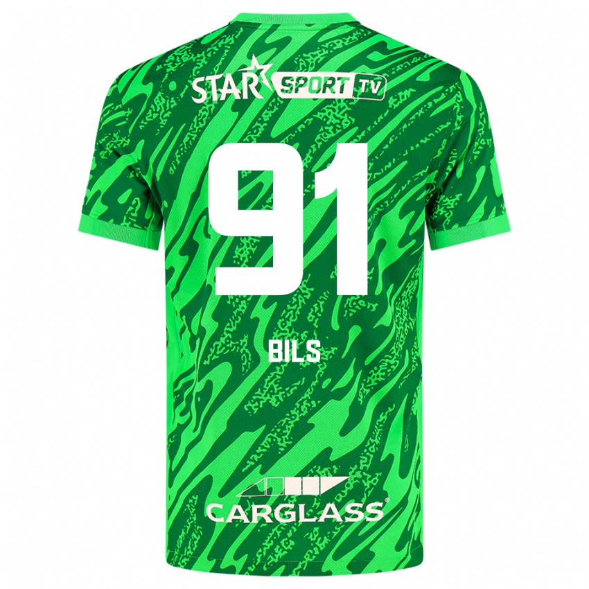 נשים אליז בילס #91 ירוק כהה לבן חולצת שוער 2025/26 חולצה קצרה