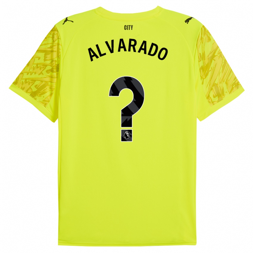 נשים Lucas Alvarado #0 צהוב כתום שחור חולצת שוער 2025/26 חולצה קצרה