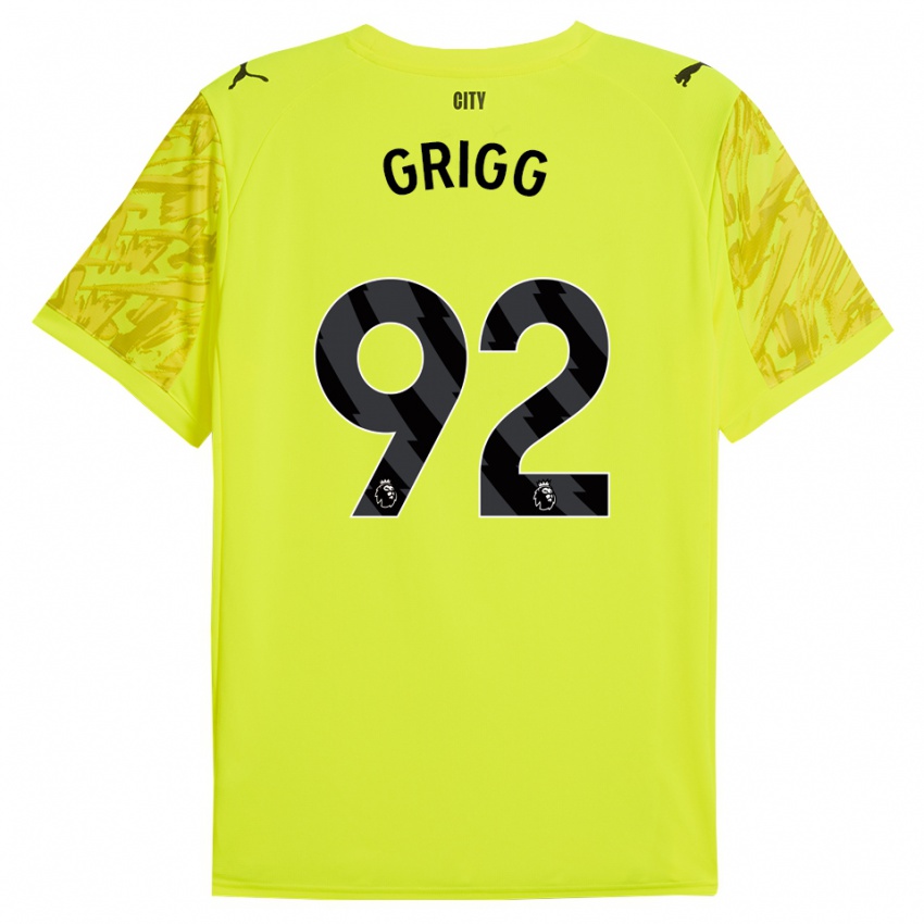 נשים פינלי גריג #92 צהוב כתום שחור חולצת שוער 2025/26 חולצה קצרה