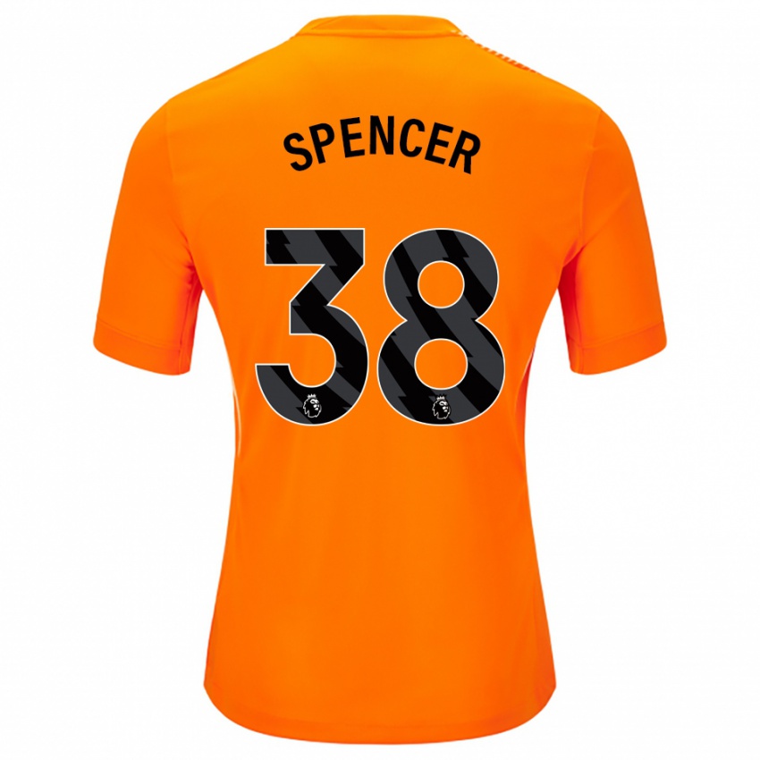 נשים רבקה ספנסר #38 כתום שחור חולצת שוער 2025/26 חולצה קצרה