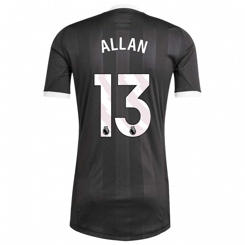 נשים Jack Allan #13 שחור לבן חולצת שוער 2025/26 חולצה קצרה