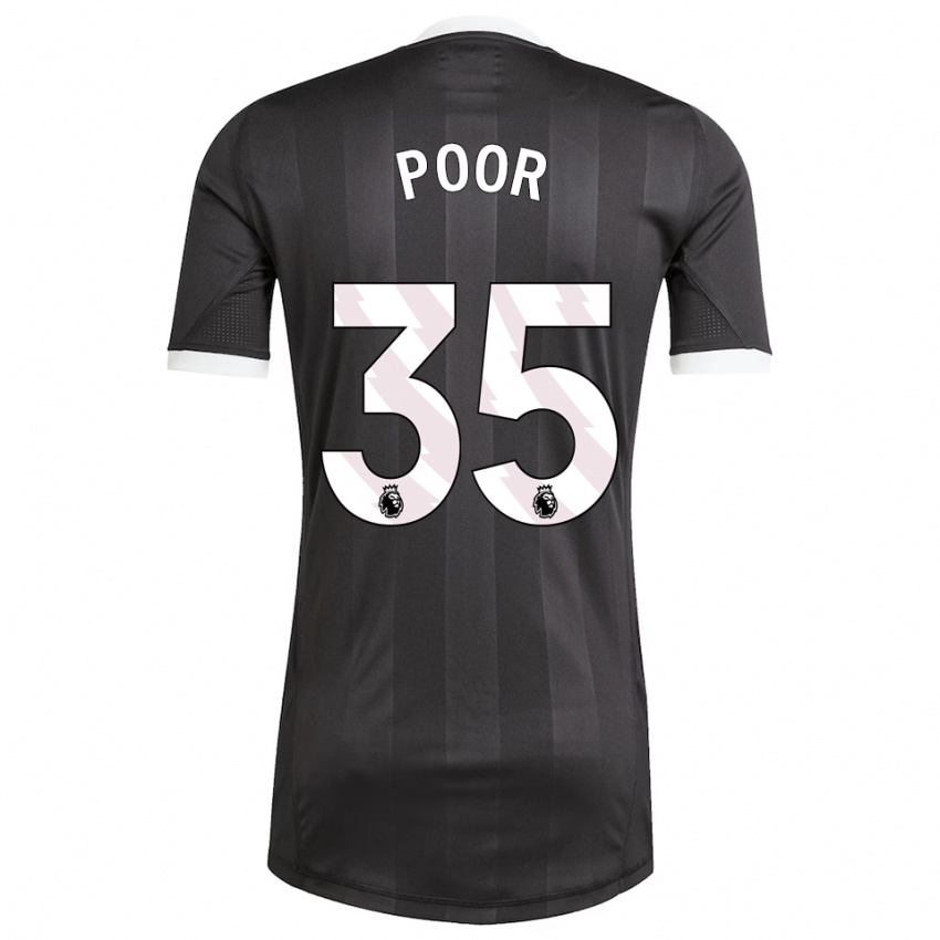 נשים Sophia Poor #35 שחור לבן חולצת שוער 2025/26 חולצה קצרה