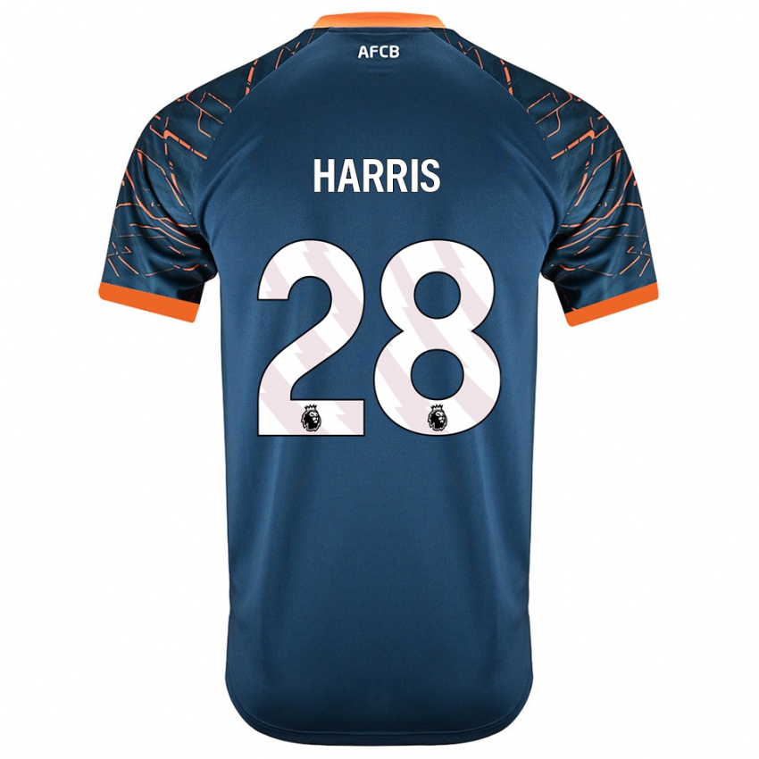 נשים Charlotte Harris #28 כחול צפחה כהה חולצת שוער 2025/26 חולצה קצרה