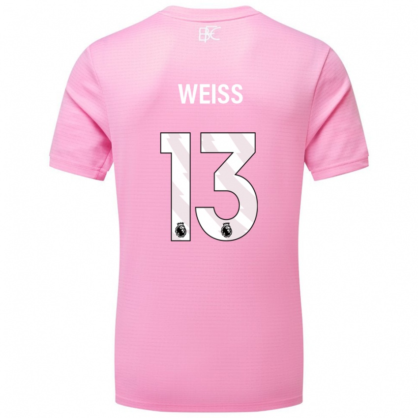 נשים מקס וייס #13 ורוד לבן חולצת שוער 2025/26 חולצה קצרה