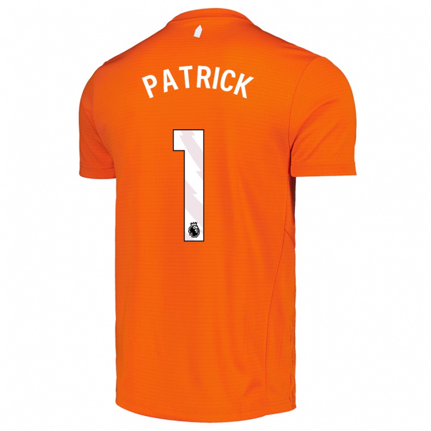 נשים Seve Patrick #1 כתום שחור חולצת שוער 2025/26 חולצה קצרה