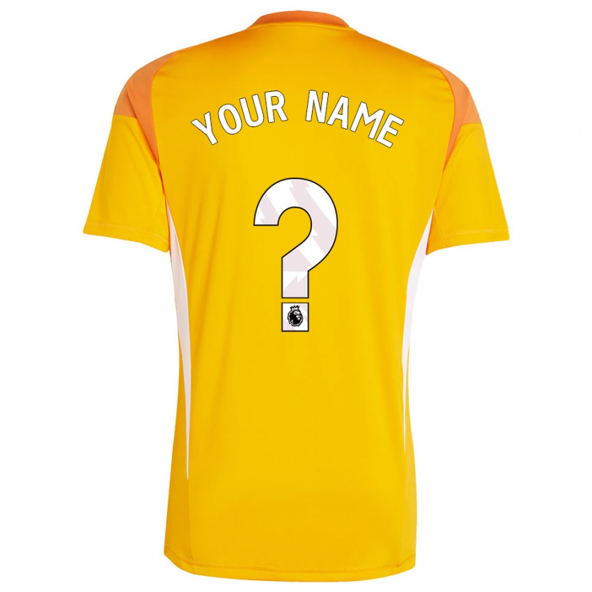 נשים פולהאם כתום לבן חולצת שוער 2025/26 חולצה קצרה