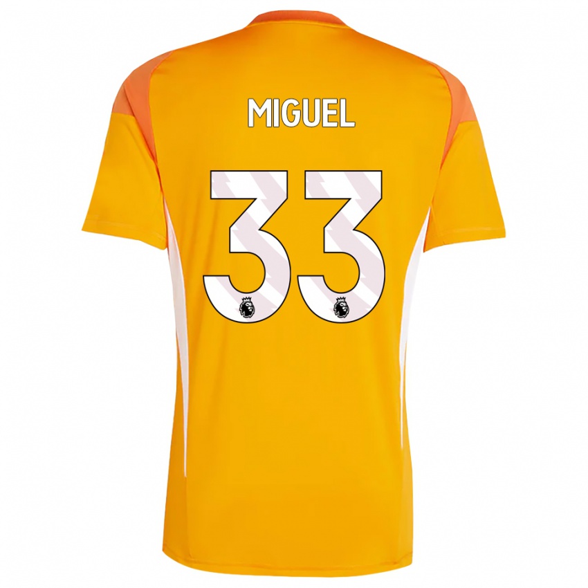 נשים קרלוס מיגל דוס סנטוס פריירה #33 כתום לבן חולצת שוער 2025/26 חולצה קצרה