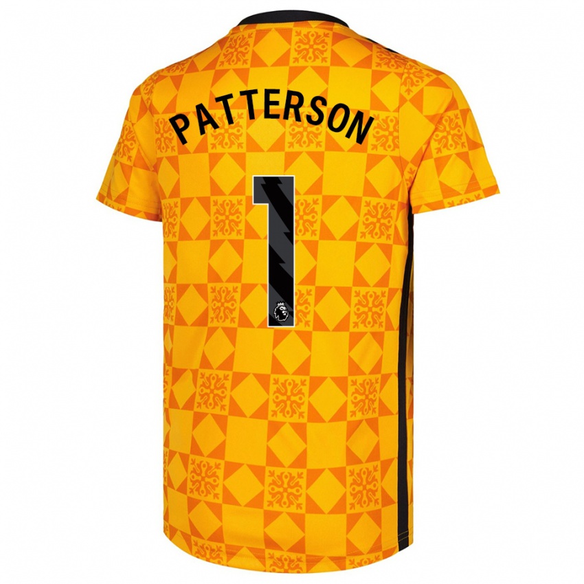 נשים אנתוני פטרסון #1 צהוב שחור חולצת שוער 2025/26 חולצה קצרה