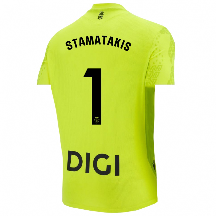 נשים דימיטריוס סטמטאקיס #1 ירוק פלורסנט חולצת שוער 2025/26 חולצה קצרה