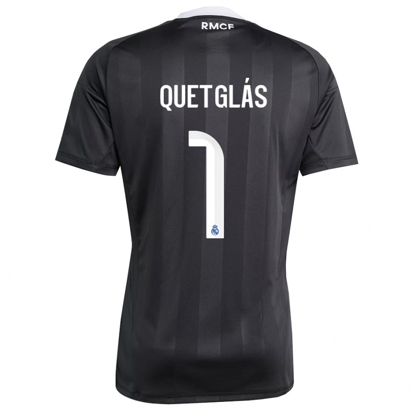 נשים פראן קווטגלס יורנטה #1 שחור לבן חולצת שוער 2025/26 חולצה קצרה