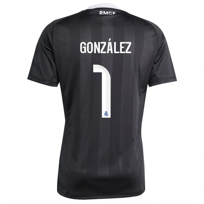 נשים אלבארו גונסאלס סוברון #1 שחור לבן חולצת שוער 2025/26 חולצה קצרה