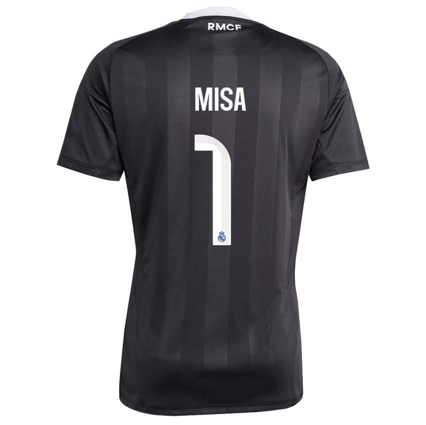 נשים מריה רודריגס #1 שחור לבן חולצת שוער 2025/26 חולצה קצרה