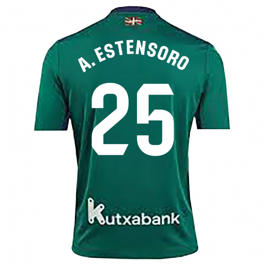 נשים Alazne Estensoro #25 כחול נייבי ירוק חולצת שוער 2025/26 חולצה קצרה