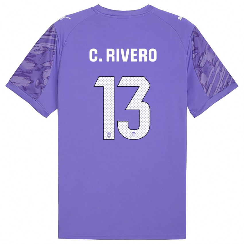 נשים כריסטיאן ריברו סבטר #13 לבנדר לבן חולצת שוער 2025/26 חולצה קצרה