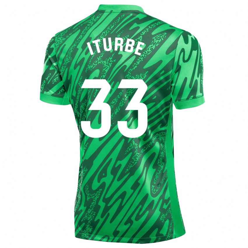 נשים אלחנדרו איטורבה #33 ירוק כהה לבן חולצת שוער 2025/26 חולצה קצרה