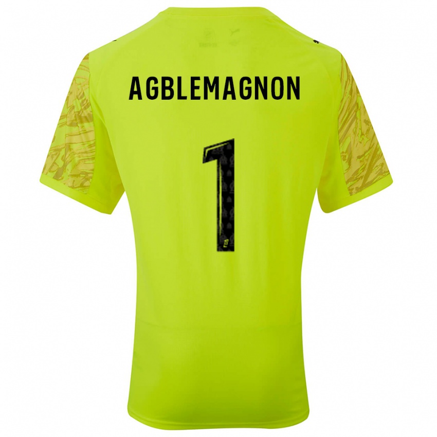 נשים יורגן אגבלמאניון #1 ירוק פלורסנט שחור חולצת שוער 2025/26 חולצה קצרה