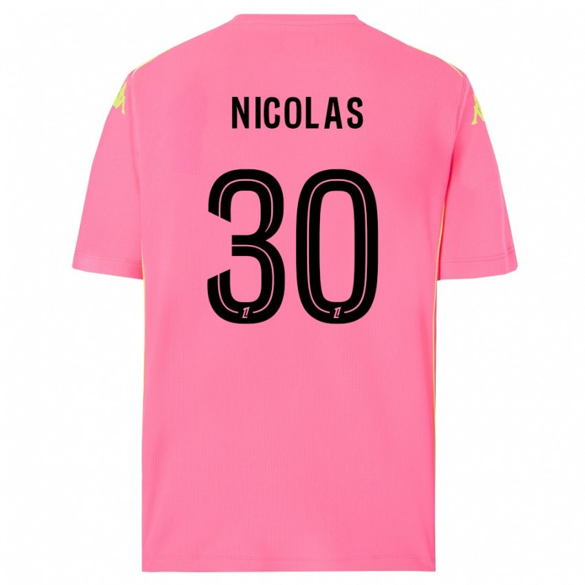 נשים Lina-Lou Nicolas #30 ורוד לוהט שחור חולצת שוער 2025/26 חולצה קצרה