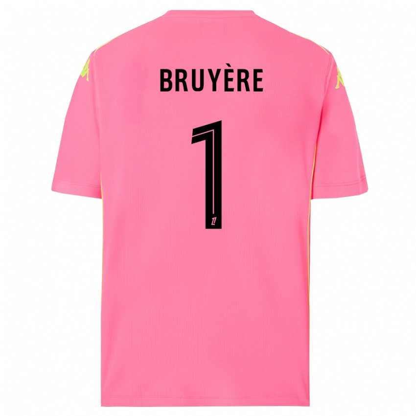 נשים Théo Bruyère #1 ורוד לוהט שחור חולצת שוער 2025/26 חולצה קצרה