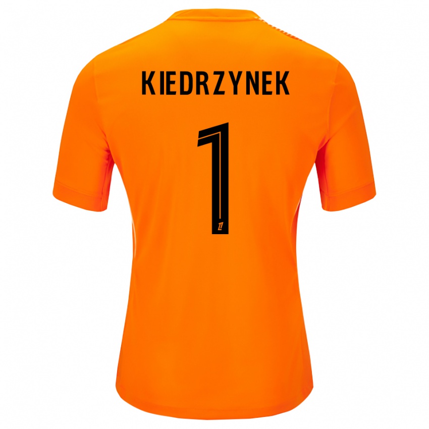 נשים Katarzyna Kiedrzynek #1 כתום שחור חולצת שוער 2025/26 חולצה קצרה