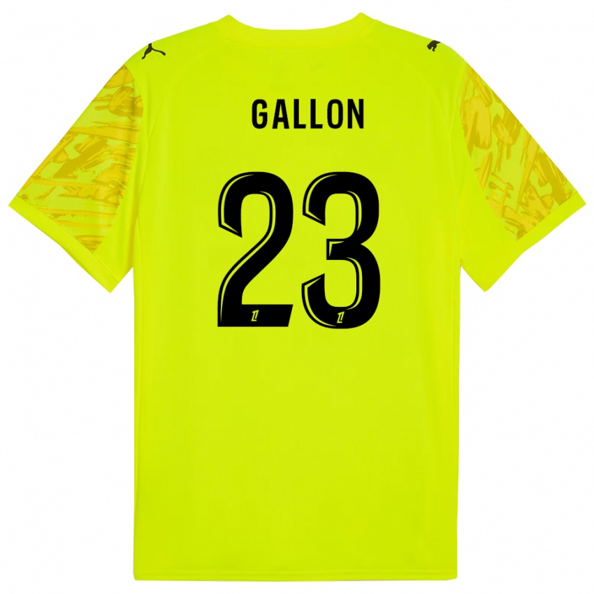 נשים גוטייה גאלון #23 ירוק פלורסנט צהוב חולצת שוער 2025/26 חולצה קצרה