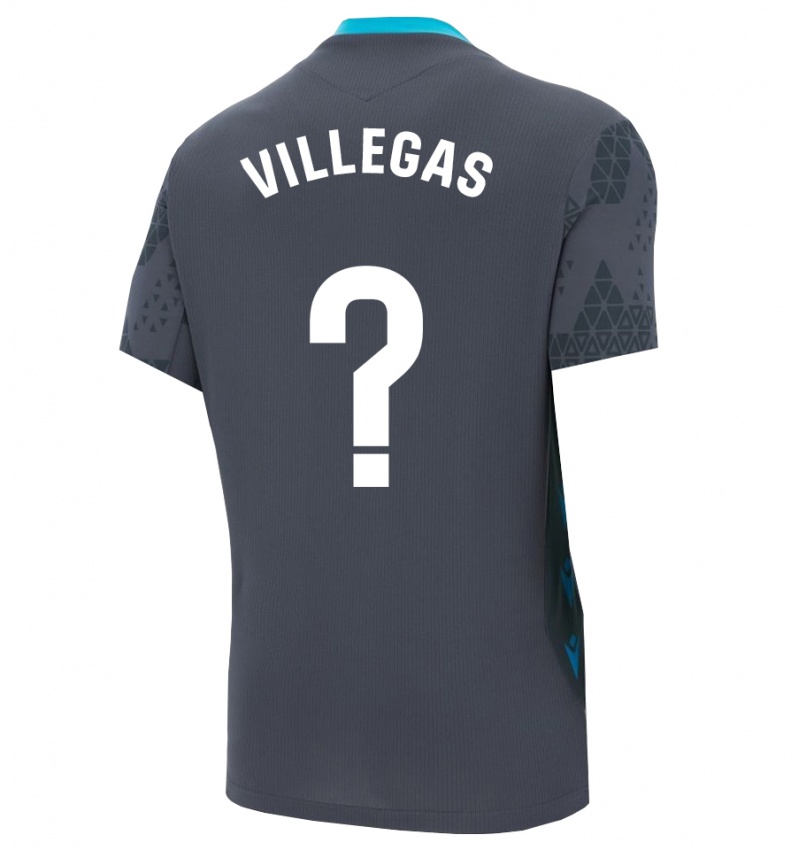 נשים Sergio Villegas #0 אפור כהה שחור חולצת שוער 2025/26 חולצה קצרה