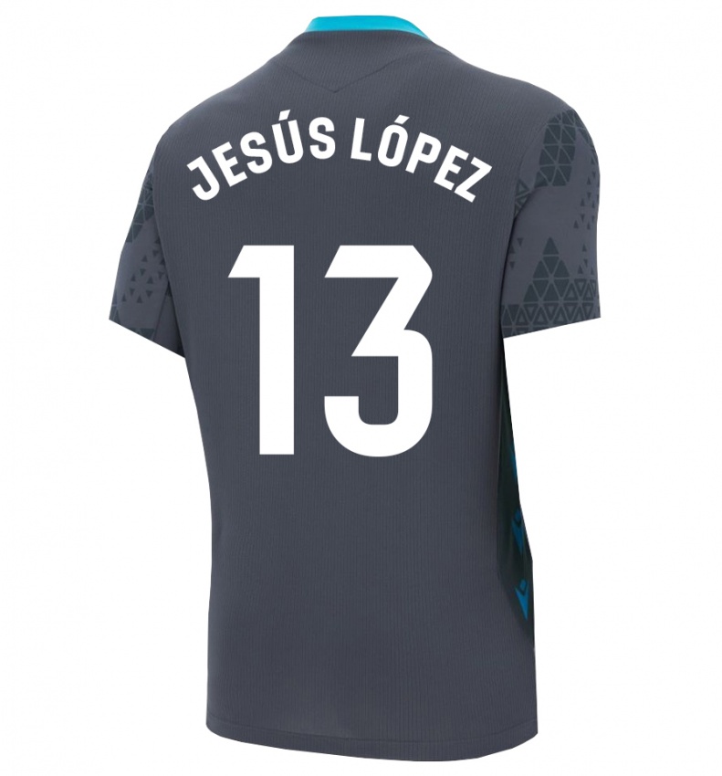 נשים Jesús López #13 אפור כהה שחור חולצת שוער 2025/26 חולצה קצרה