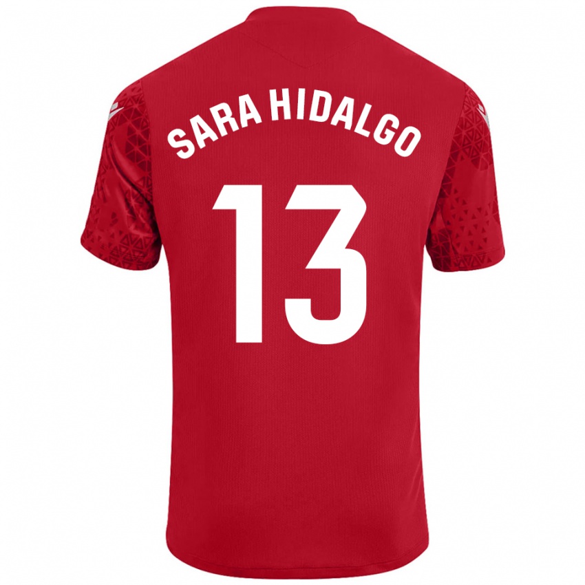 נשים Sara Hidalgo Merino #13 אדום לבן חולצת שוער 2025/26 חולצה קצרה