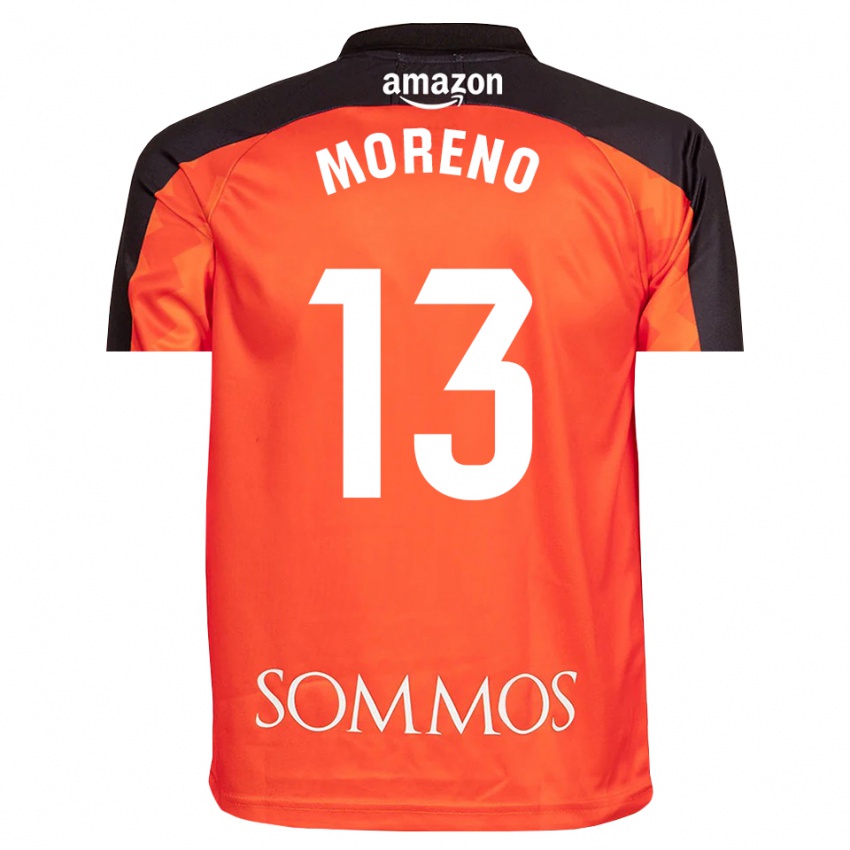 נשים Eloy Moreno #13 כתום שחור חולצת שוער 2025/26 חולצה קצרה