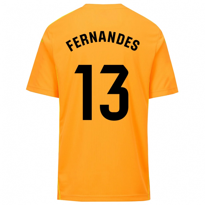 נשים גילרמה פרננדס #13 כתום שחור חולצת שוער 2025/26 חולצה קצרה