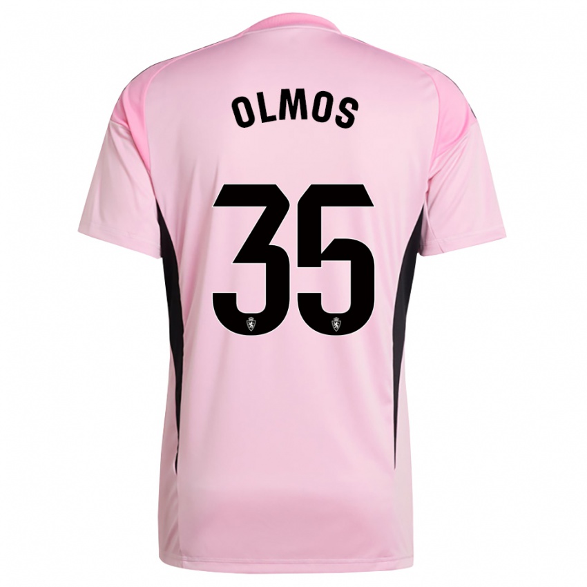 נשים Lucas Olmos #35 ורוד בהיר שחור חולצת שוער 2025/26 חולצה קצרה