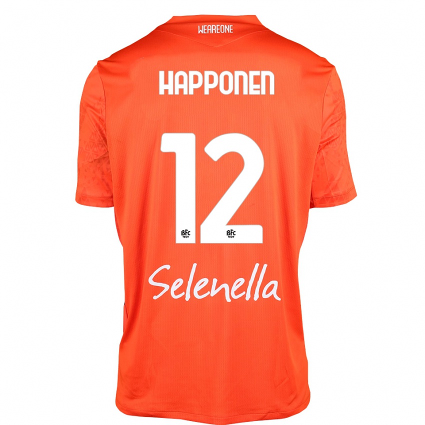 נשים Ukko Happonen #12 כתום שחור לבן חולצת שוער 2025/26 חולצה קצרה