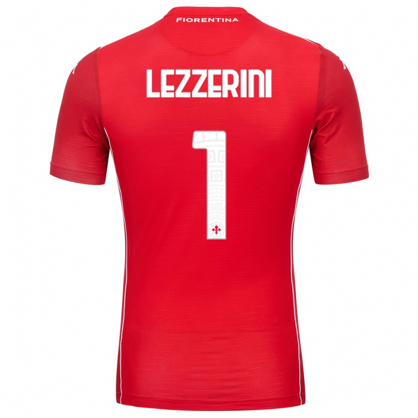 נשים Luca Lezzerini #1 לבן אדום חולצת שוער 2025/26 חולצה קצרה