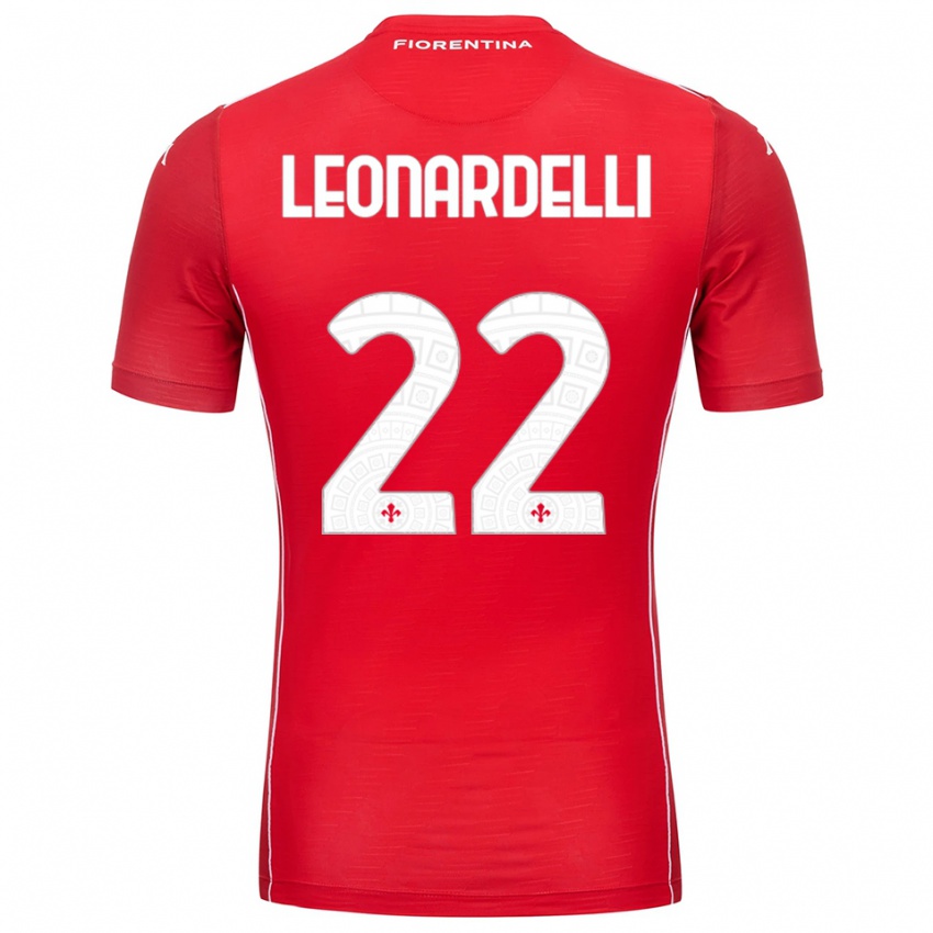 נשים פייטרו לאונרדלי #22 לבן אדום חולצת שוער 2025/26 חולצה קצרה