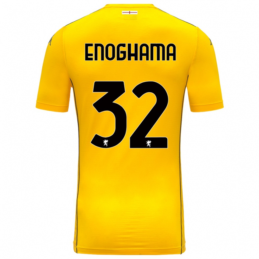 נשים Isaac Enoghama #32 צהוב כהה שחור חולצת שוער 2025/26 חולצה קצרה