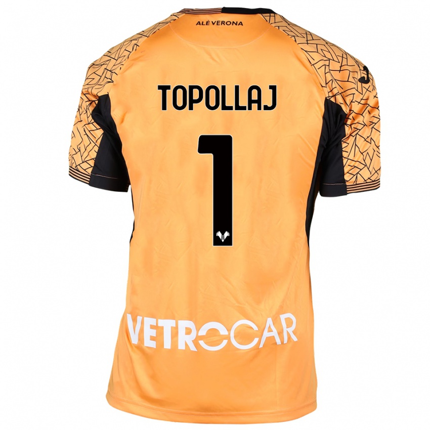 נשים מארק טופולאי #1 כתום שחור לבן חולצת שוער 2025/26 חולצה קצרה