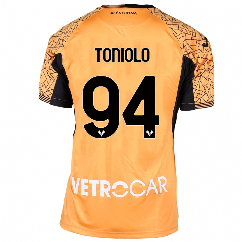 נשים ג׳יאקומו טוניולו #94 כתום שחור לבן חולצת שוער 2025/26 חולצה קצרה