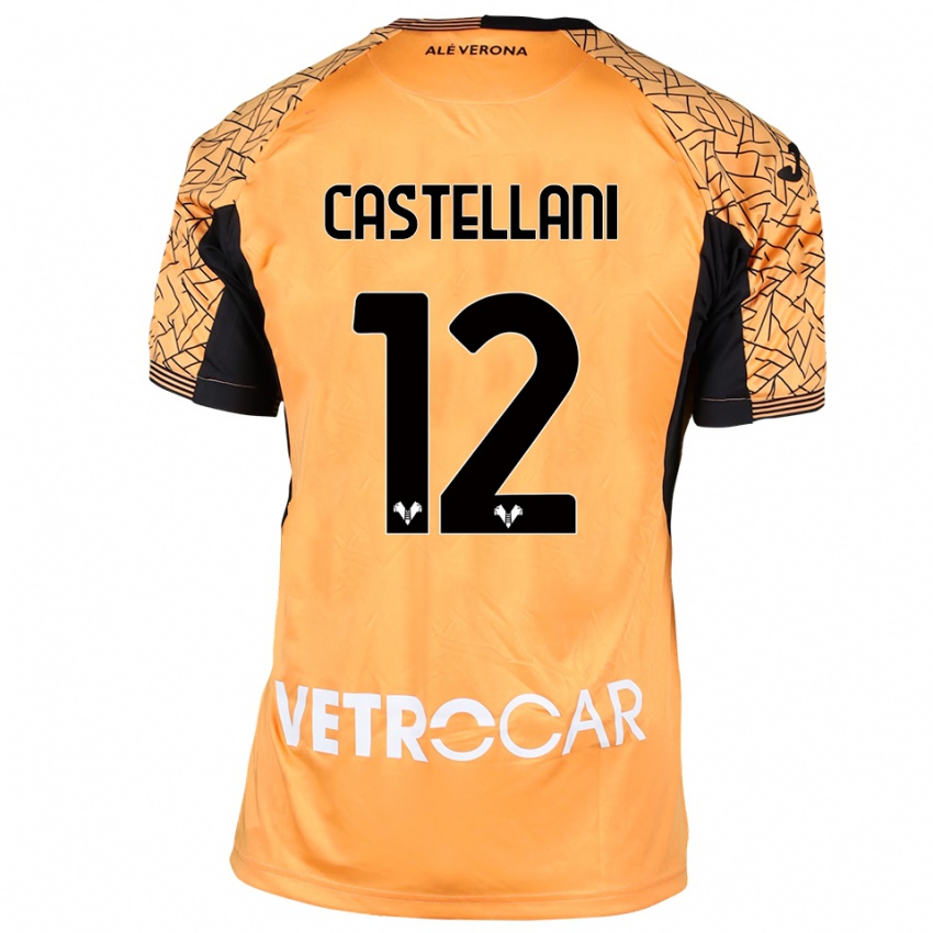 נשים Zeno Castellani #12 כתום שחור לבן חולצת שוער 2025/26 חולצה קצרה