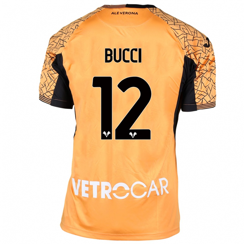 נשים Irene Bucci #12 כתום שחור לבן חולצת שוער 2025/26 חולצה קצרה